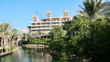 阿拉伯联合酋长国迪拜-2017年11月20日：JUMEIRAH Madinat豪华<strong>五星</strong>级酒店，最大的度假胜地